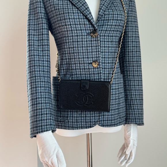 ❌SOLD❌AUTHENTIC CHANEL Black Caviar Wallet  with Box & Card & adjustable Chains✨ - Picture 6 of 17